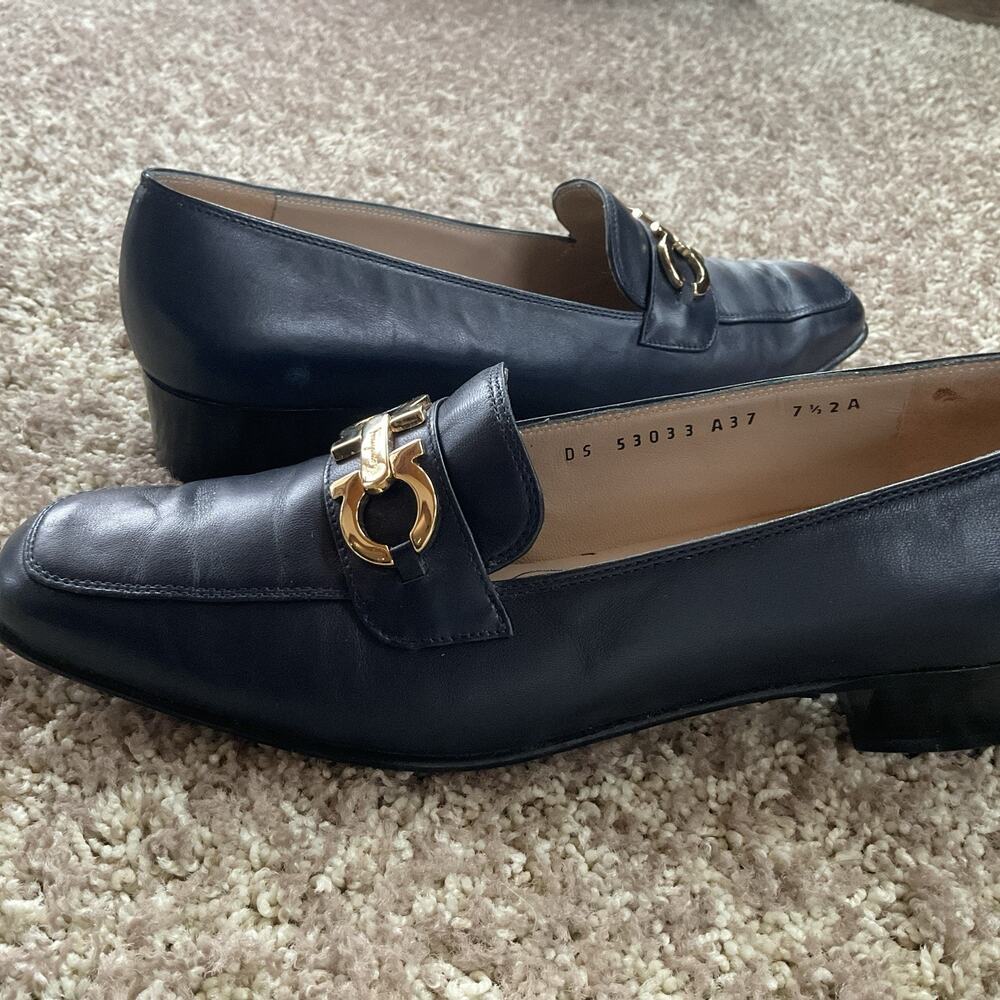 Salvatore Ferragamo Forever Women’s Slip On Shoe With Buckle 3cm Used 7 1/2AA - Picture 6 of 12